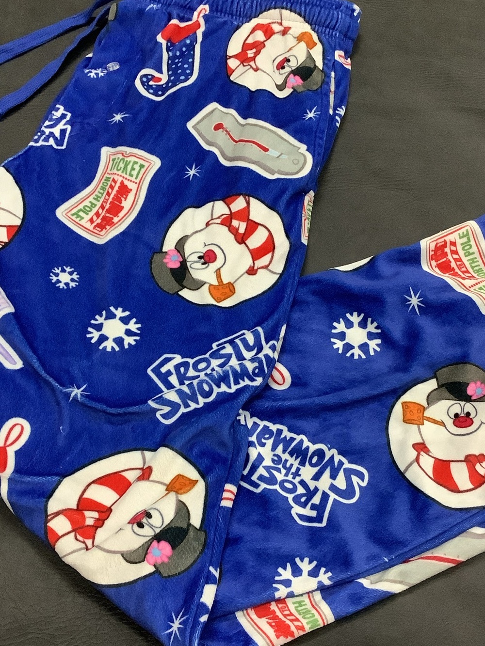 Frosty Snowman Blue Women's Pajama Pants